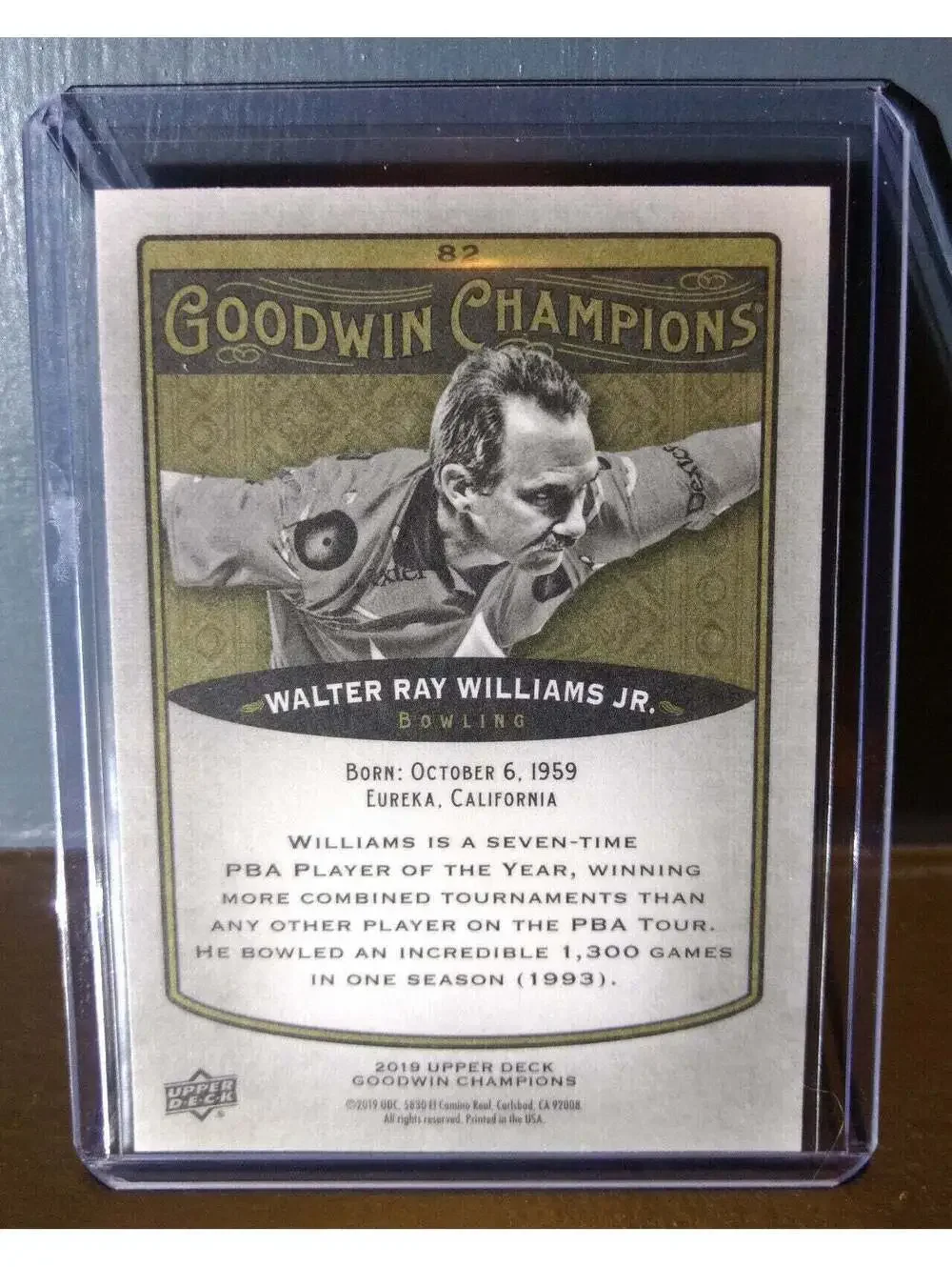 2019 Upper Deck Goodwin Champions Walter Ray Williams Jr 82 Bowling Trading Card
